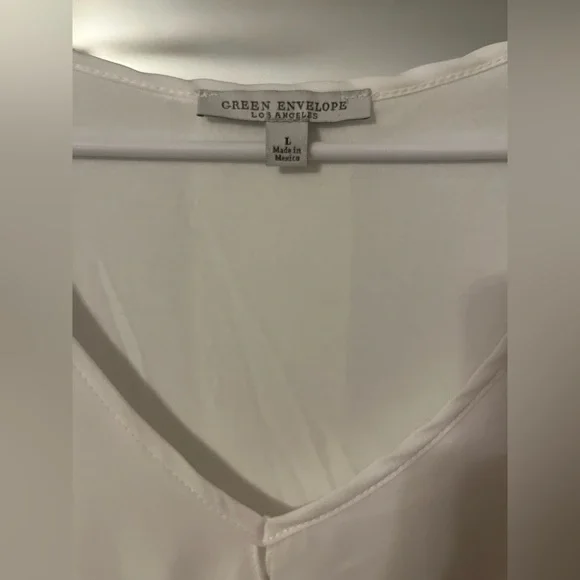 Green Envelope White/Cream Tank Top Large - Picture 5 of 11